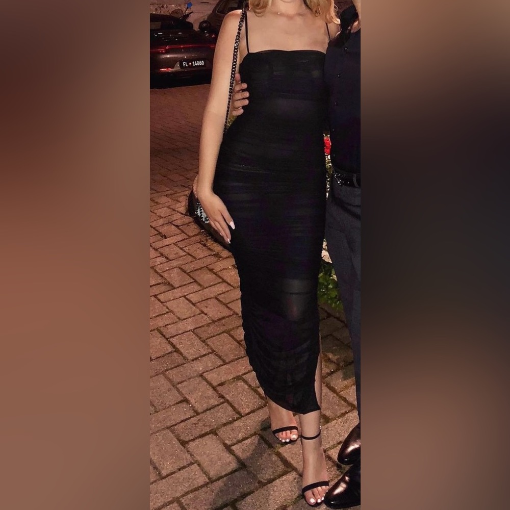 House of CB long black maxi dress